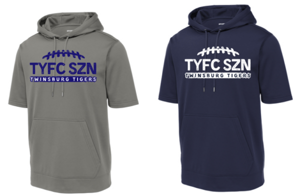 02.) Tyfc Spiritwear ST251 Fleece Capucha de manga corta